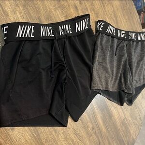 Nike Black and Gray Athletic Shorts